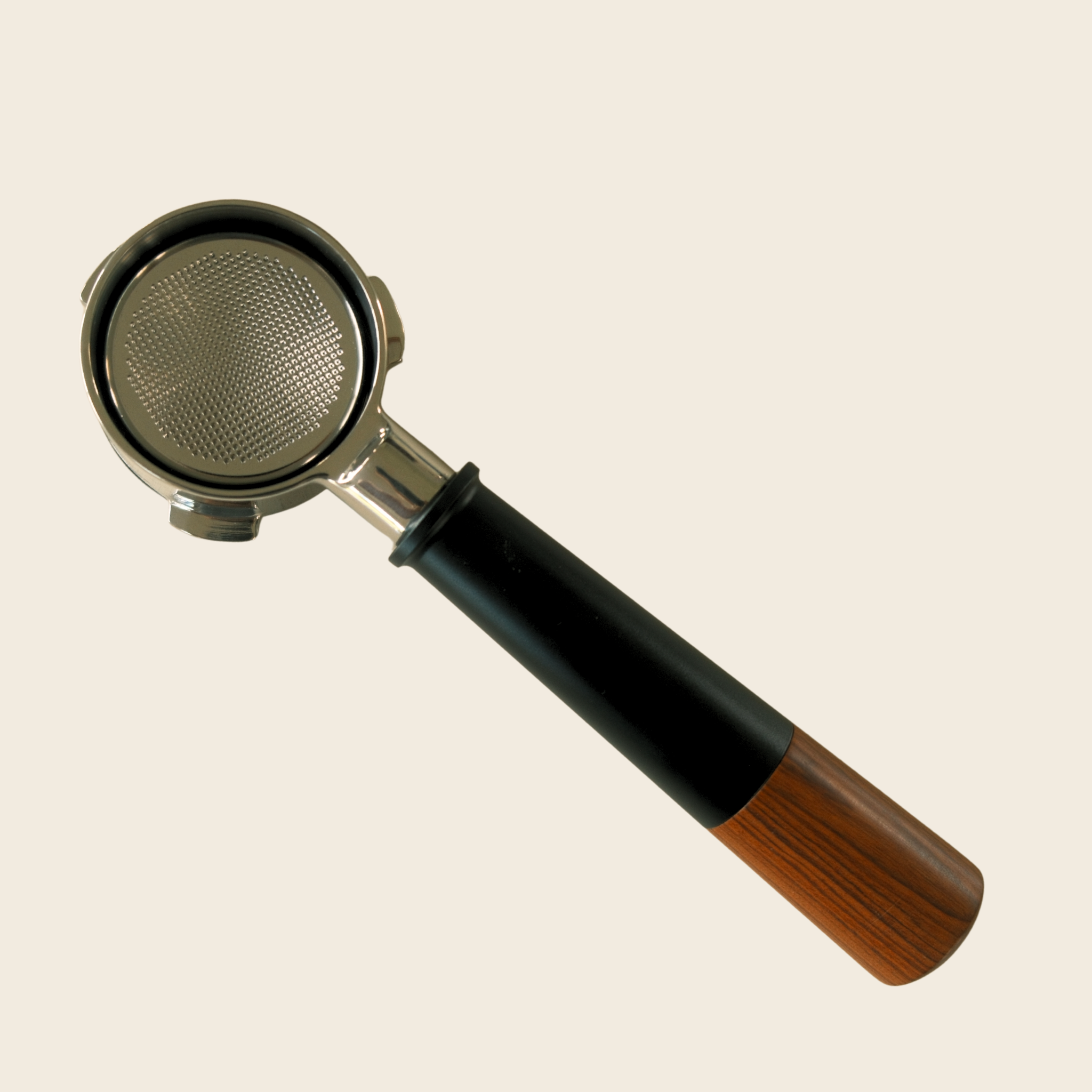 Breville 54mm Bottomless Portafilter – Aluminium & Rosewood Handle