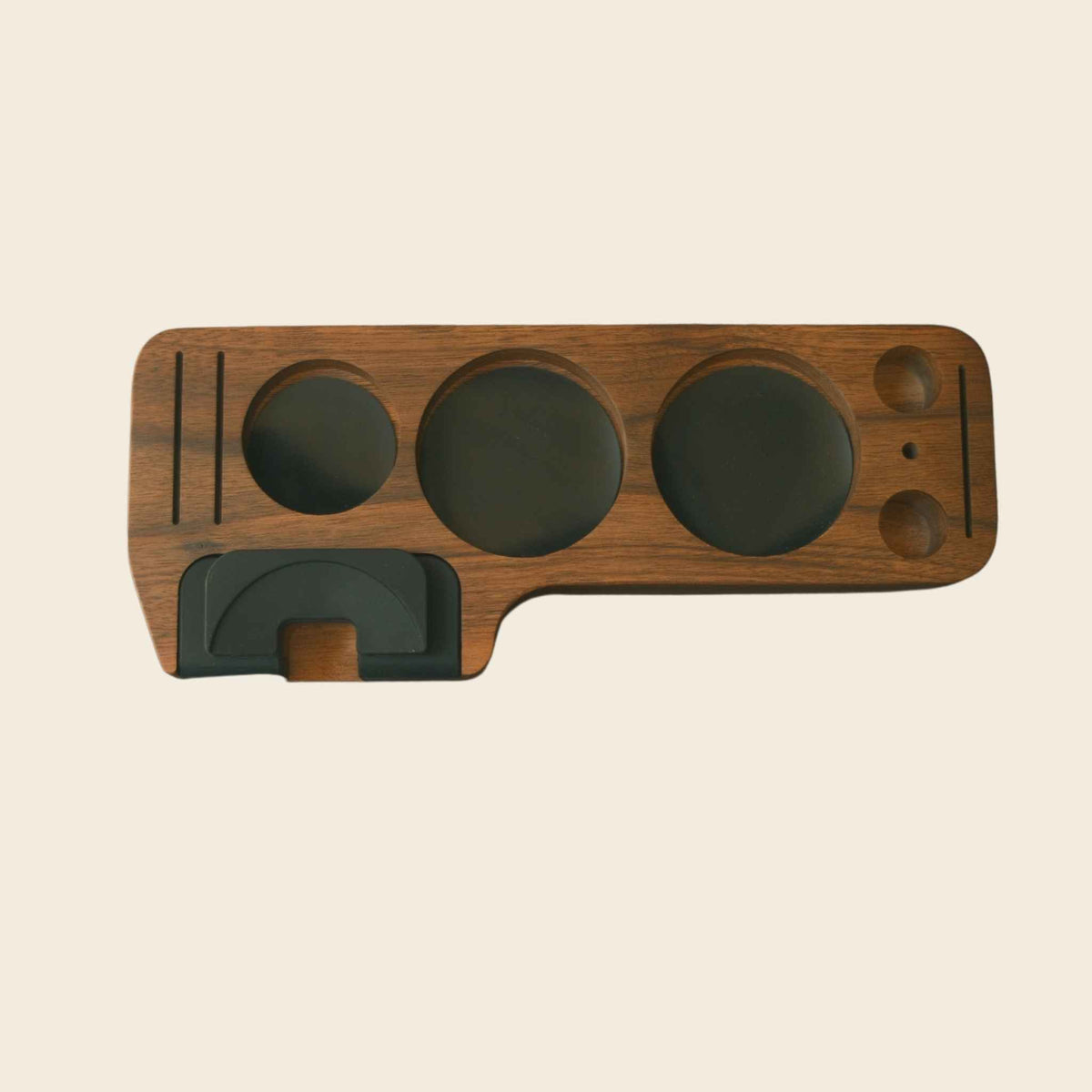 Walnut Tamping Station - Universal 51–58mm | Slimline