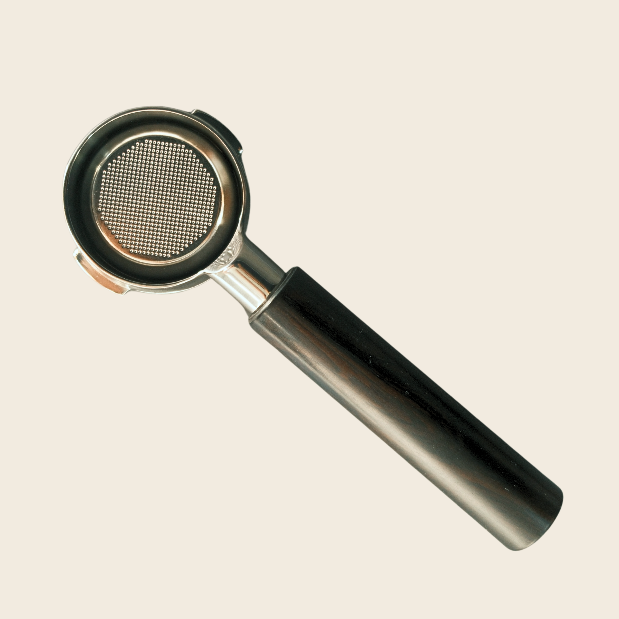 Breville Bottomless Portafilter with Purple Sandalwood timber handle — front view
