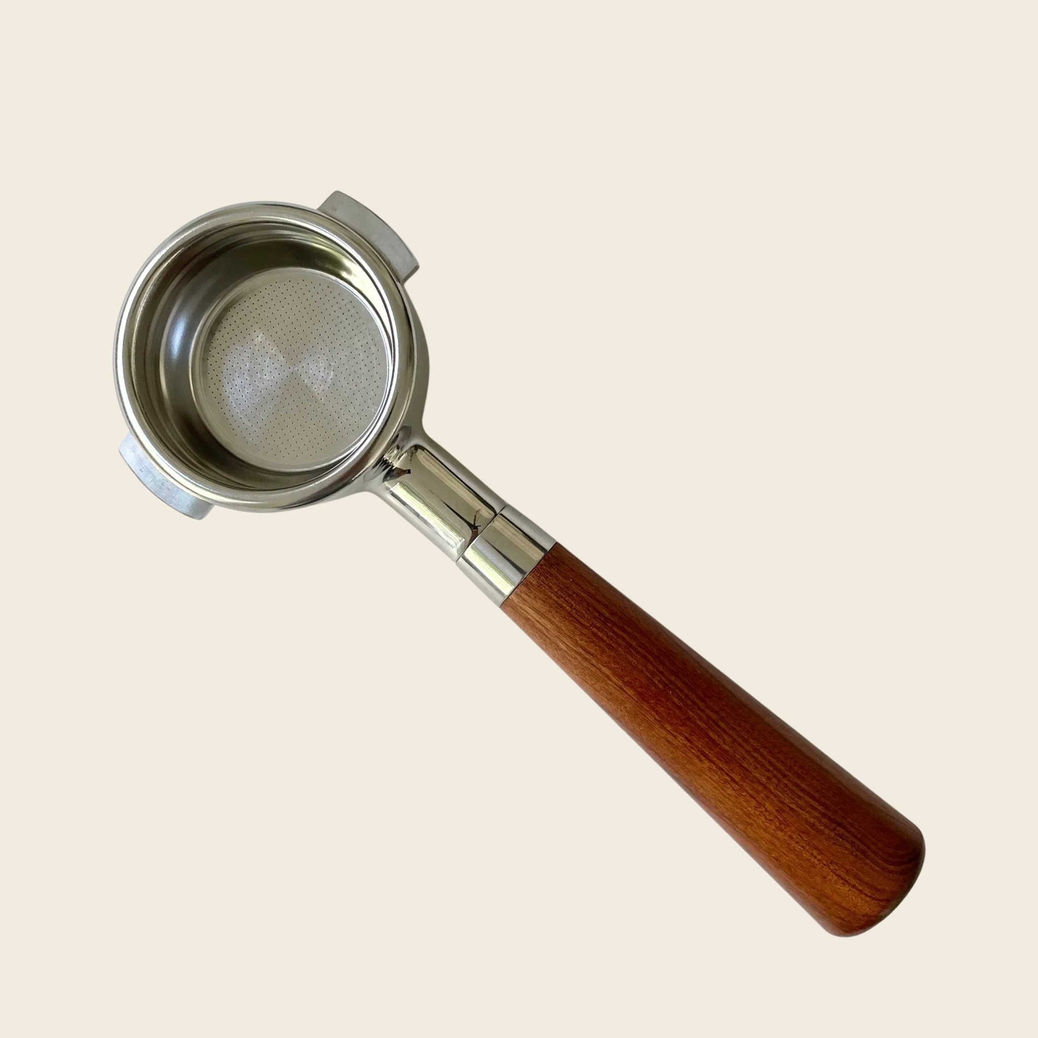 Delonghi 2 Ear 51mm - Bottomless Portafilter - Almond Solid Wood