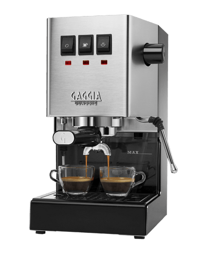 Gaggia Classic E24 espresso machine — 58 mm group, brushed stainless body