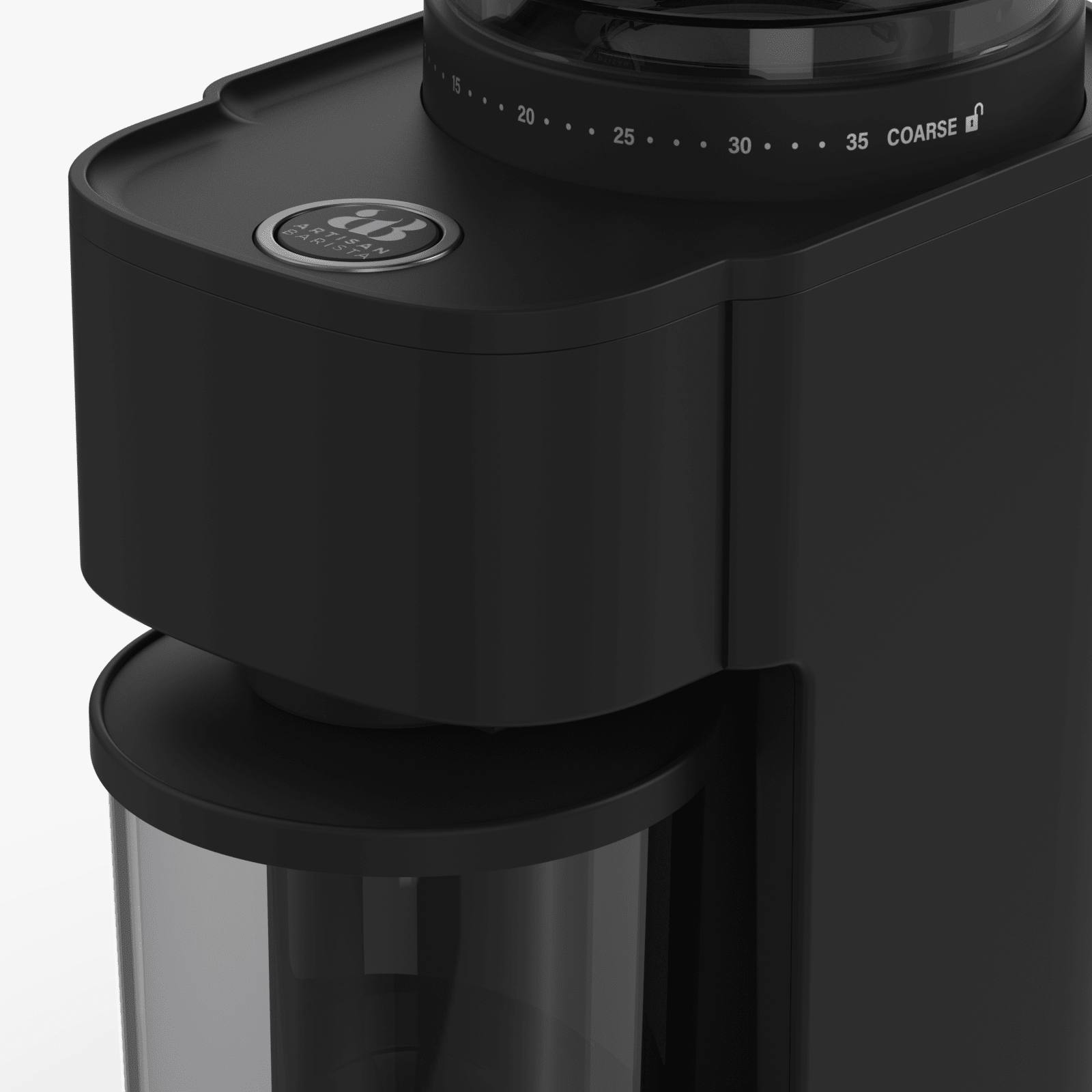 Artisan Barista Conical Burr Grinder — close-up view