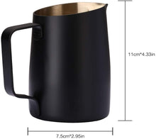 Load image into Gallery viewer, Espresso Milk Frothing Jug - 420ml - Black