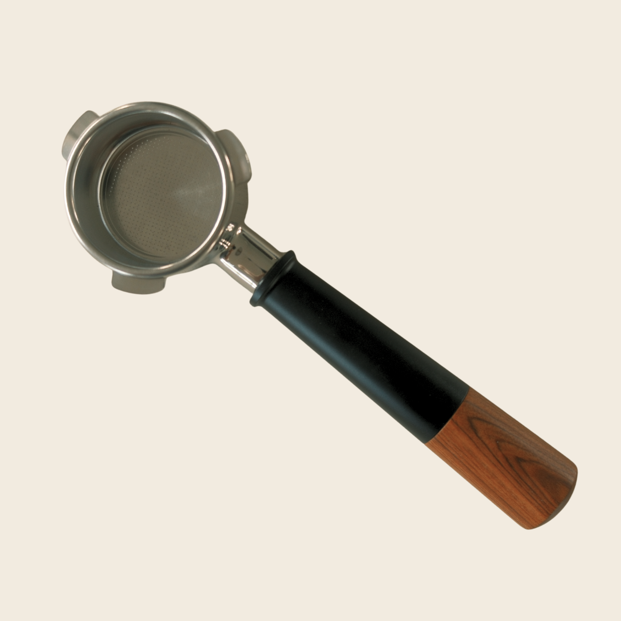 Breville 54mm Bottomless Portafilter – Aluminium & Rosewood Handle