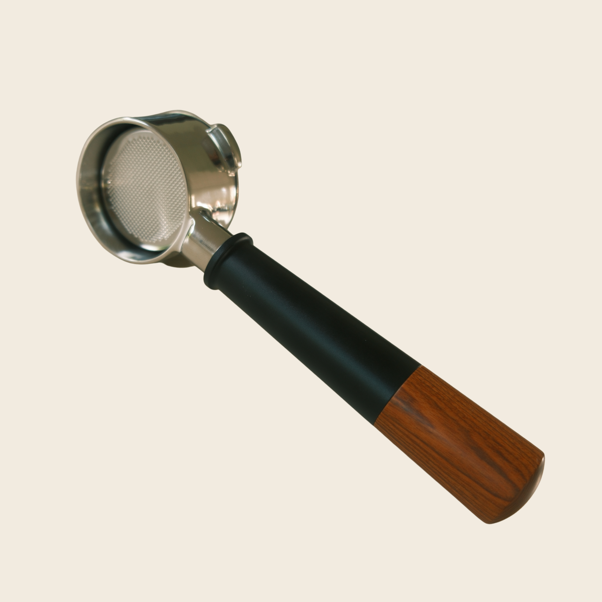 Breville 54mm Bottomless Portafilter – Aluminium & Rosewood Handle