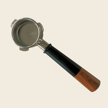 Breville 54mm Bottomless Portafilter – Aluminium & Rosewood Handle — front view