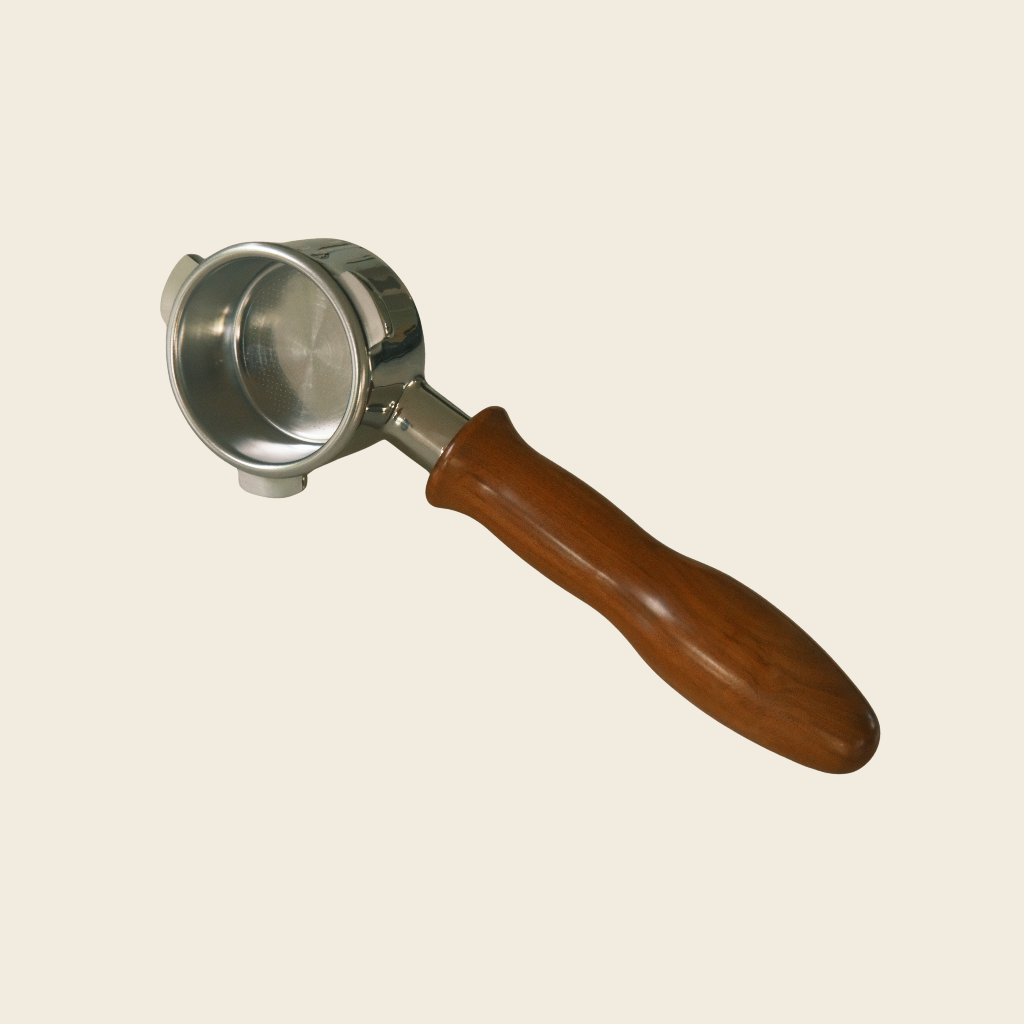 Breville 54mm - Bottomless Portafilter - Ergonomic Timber Handle — front view