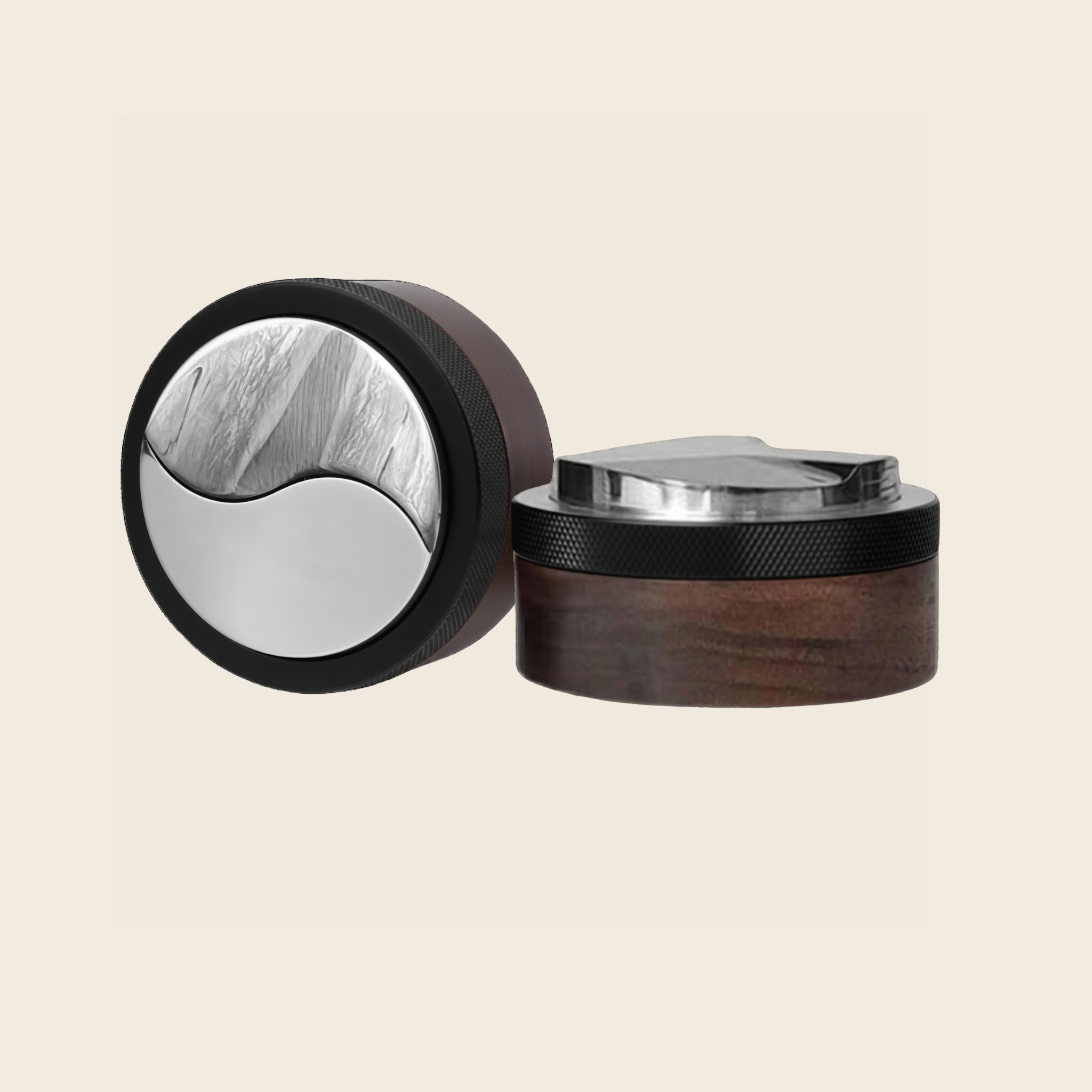 Premium Walnut Coffee Distributor — Adjustable | 53mm