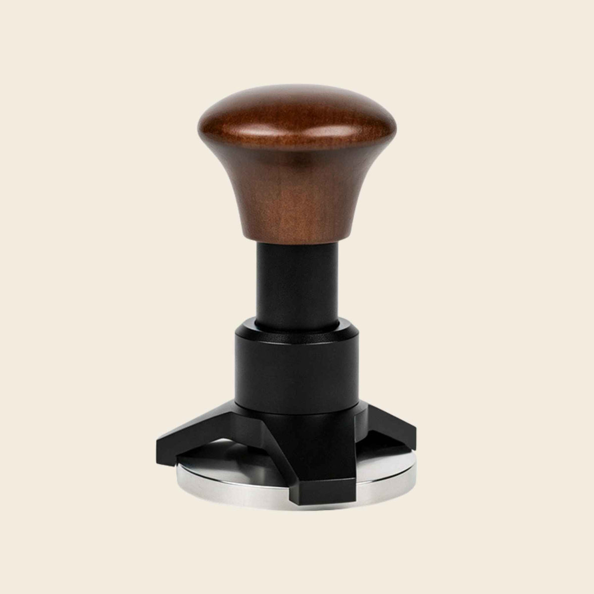 Triple-Spring Calibrated Self-Levelling Tamper - Walnut & Black
