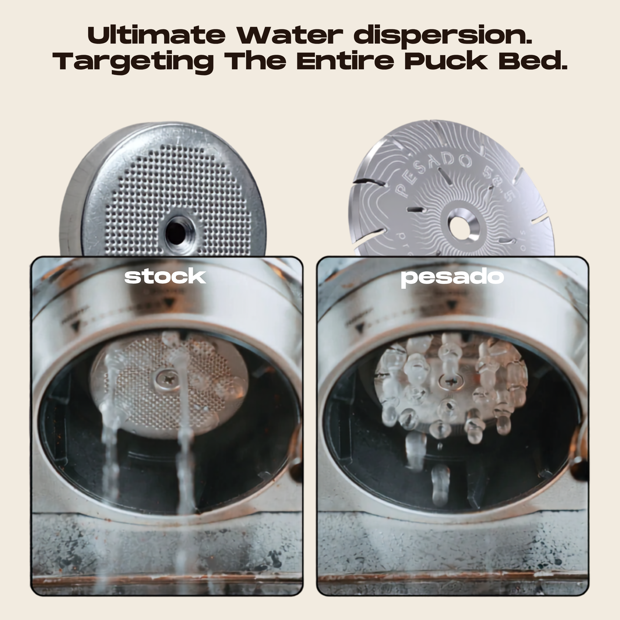 Pesado High Diffusion Shower Screen & Basket Kit - De'Longhi 51mm
