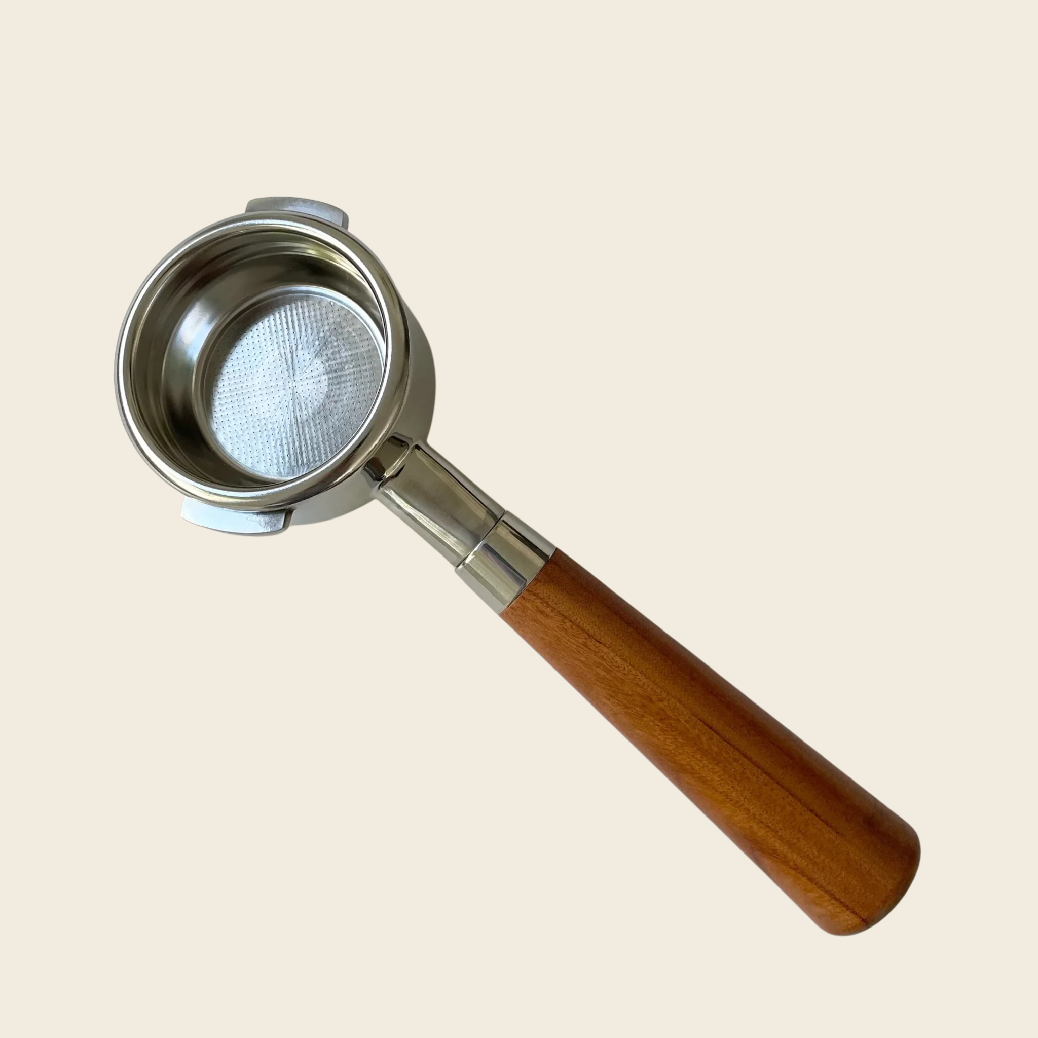 Nuova 58mm - Bottomless Portafilter - Almond Solid Wood