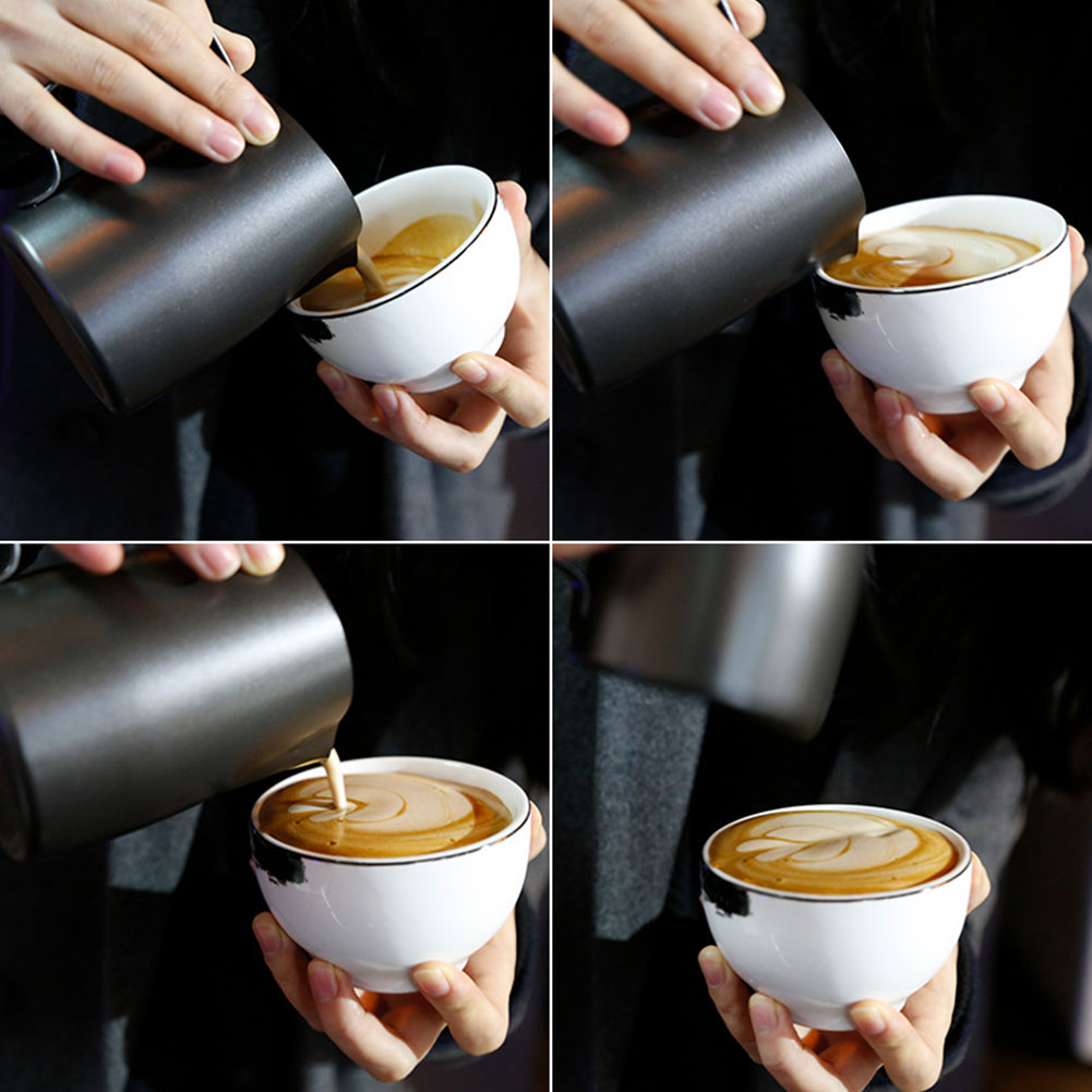 Espresso Milk Frothing Jug - 420ml - Black